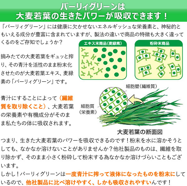 生きた大麦若葉のパワーを吸収