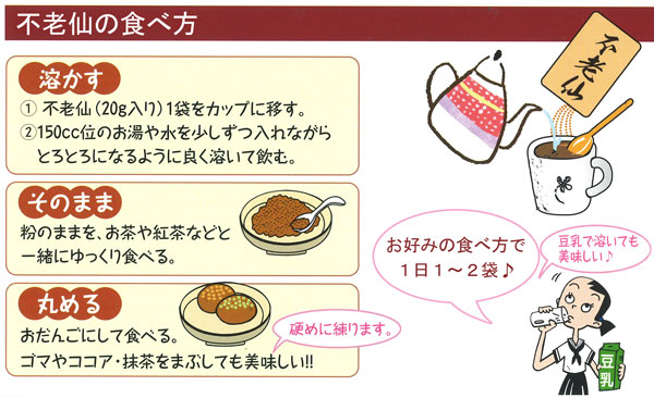 不老仙の基本的な食べ方
