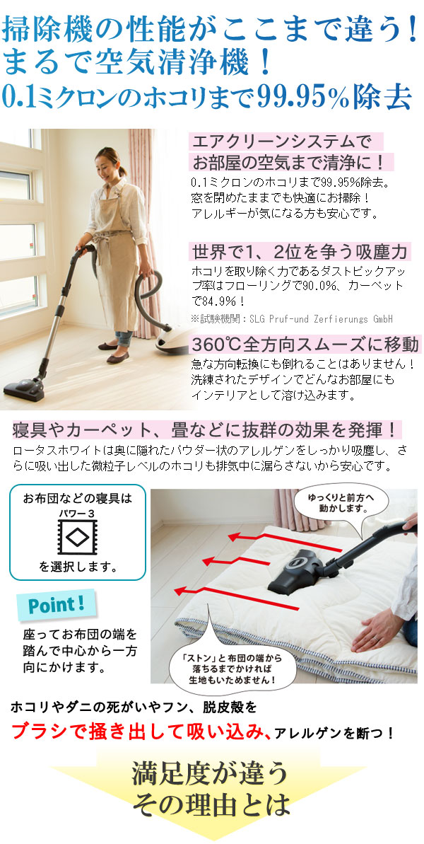 ミーレ掃除機はまるで空気清浄機!0.1ミクロンのホコリまで99.95%除去!