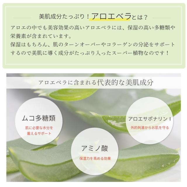 美容成分　たっぷり　アロエベラ