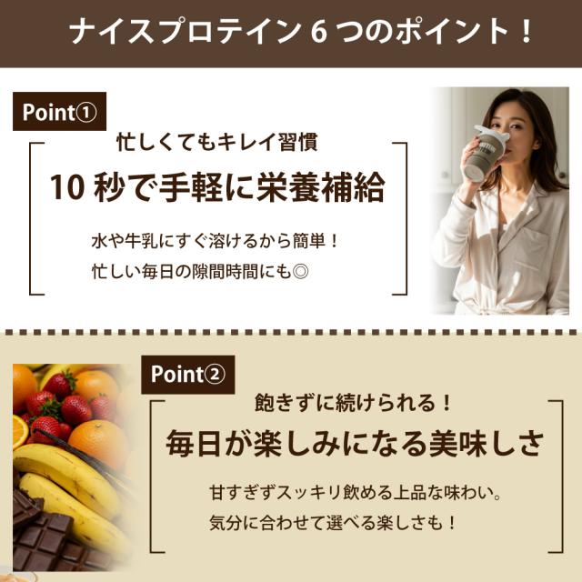 ナイスプロテイン 手軽 栄養補給 美味しい スッキリ