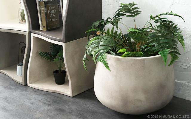 L4v01llg プランター 植木鉢 コンクリート セメント ライトグレー