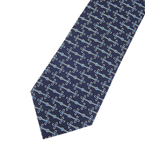 ネクタイ t 通販 ネイビー系 07 メンズ 小物 総柄 結婚式 プレゼント 誕生日 就職 エルメス Hermes Basalstim Dk