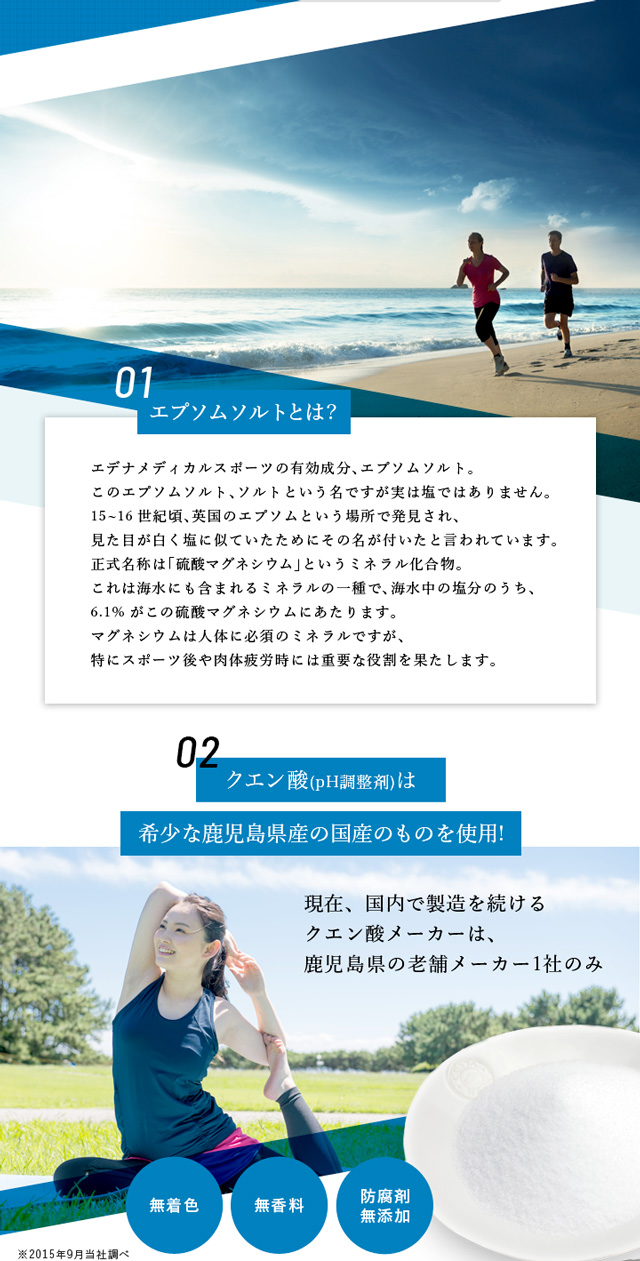 【エデナ メディカル スポーツ】国産エプソムソルトに国産クエン酸を配合 アースコンシャスの薬用入浴剤(医薬部外品)_08