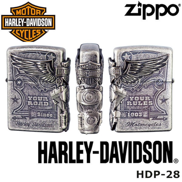 日本限定 正規品 ZIPPO HARLEY-DAVIDSON HDP-28 ジッポーライター