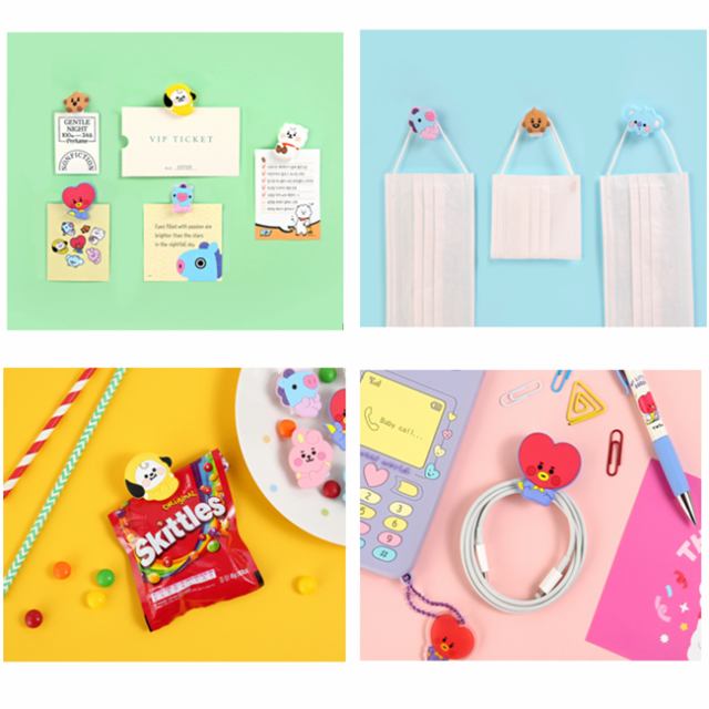 BTS公式グッズ☆BT21マグネットクリップセット☆バンタンMAGNET