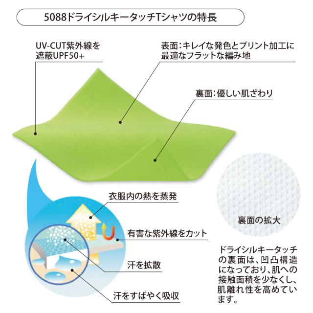 ドライシルキータッチTシャツ