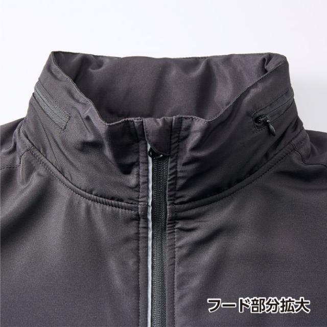 マイクロリップストップ フードイン ジャケット (裏フリース)
