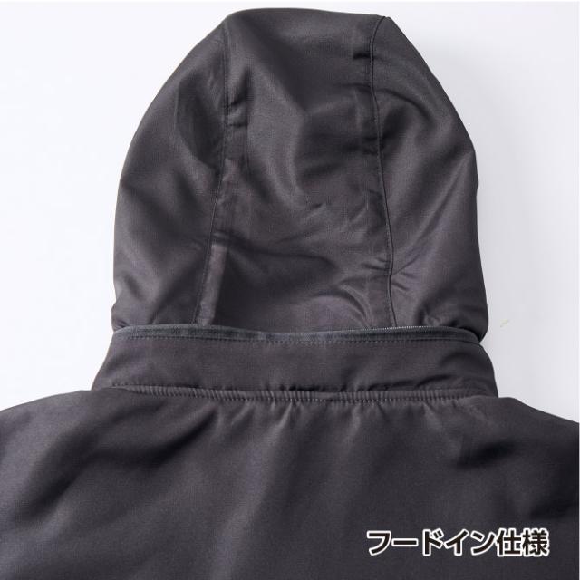 マイクロリップストップ フードイン ジャケット (裏フリース)