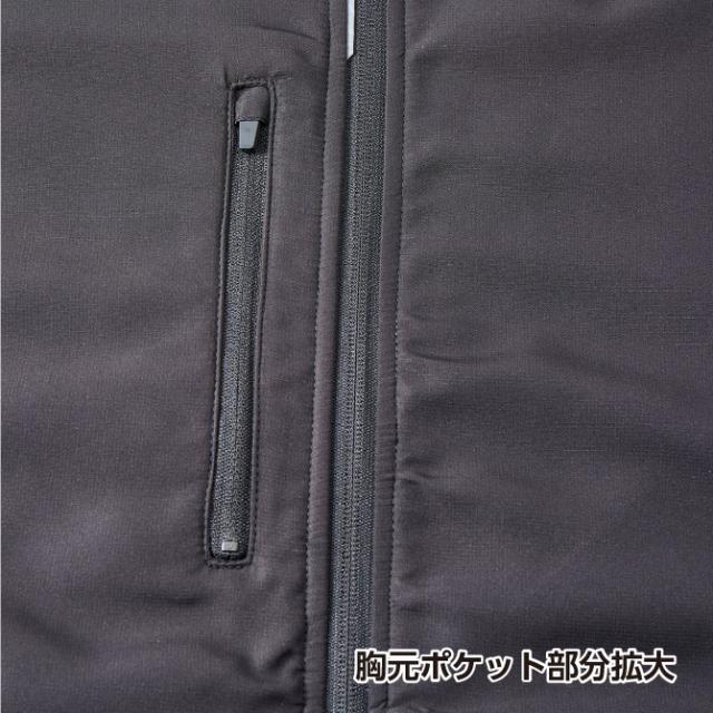 マイクロリップストップ フードイン ジャケット (裏フリース)