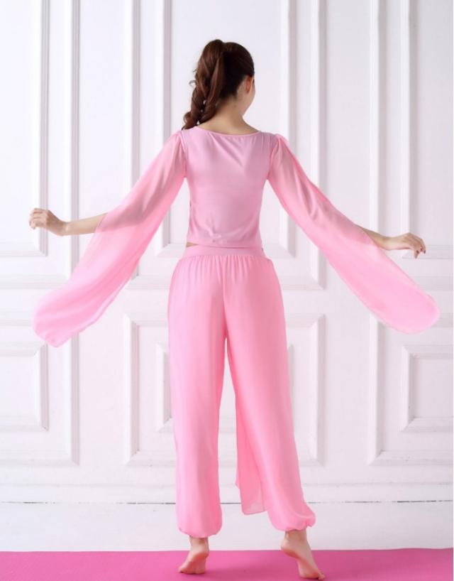 【美品 日本製 社交ダンス衣装】ピンク Chacott 上下セット ツーピース 日本製 社交ダンス衣装】ピンク CHACOTT 上下セット ツーピース