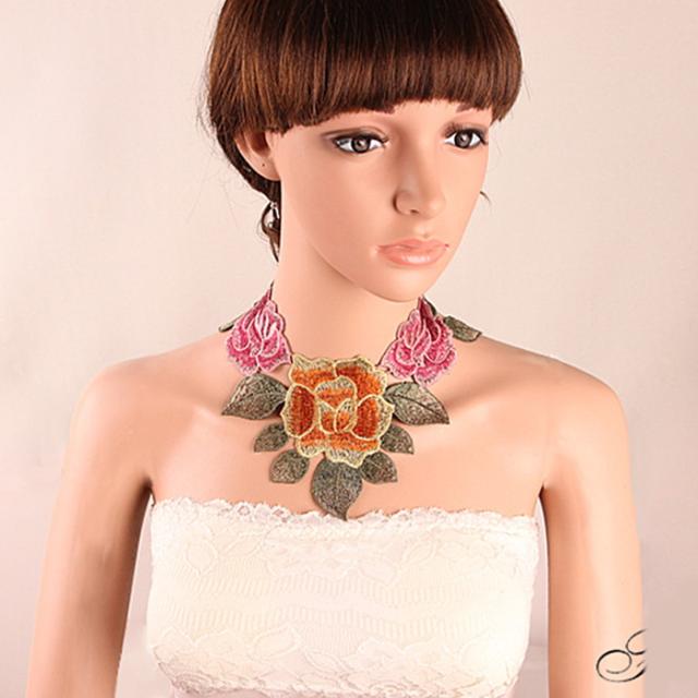 フラメンコ 社交ダンス ネックレス バラ レース ゴージャス刺繍 つけ襟 チョーカー 付け襟 ダンス 衣装 アクセサリー ベリーダンス ローの通販はau Pay マーケット ダンス衣装専門店 ミカドレスーau Pay マーケット