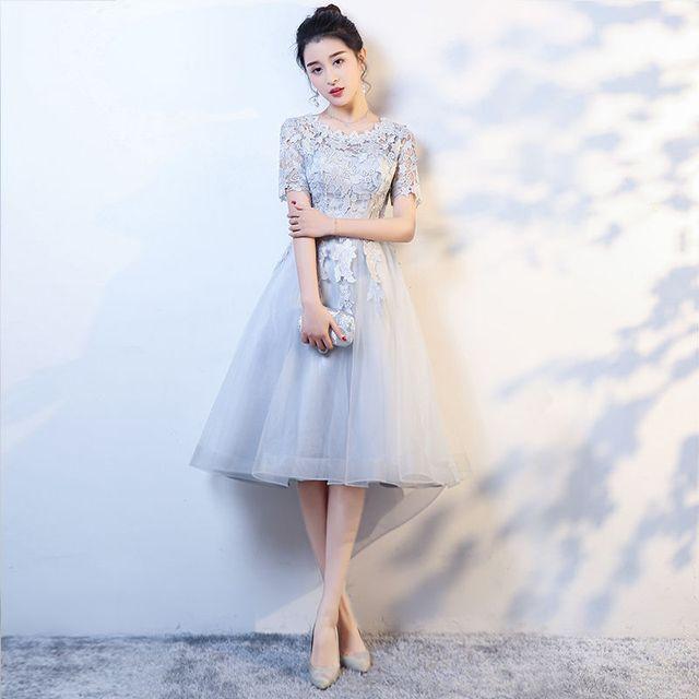 特別価格 総レース ワンピース レースワンピース パーティードレス 結婚式 40代 膝丈ワンピース レース半袖 ショート丈 チュール Aライン おしゃれ 売り尽 Elskaveda Com