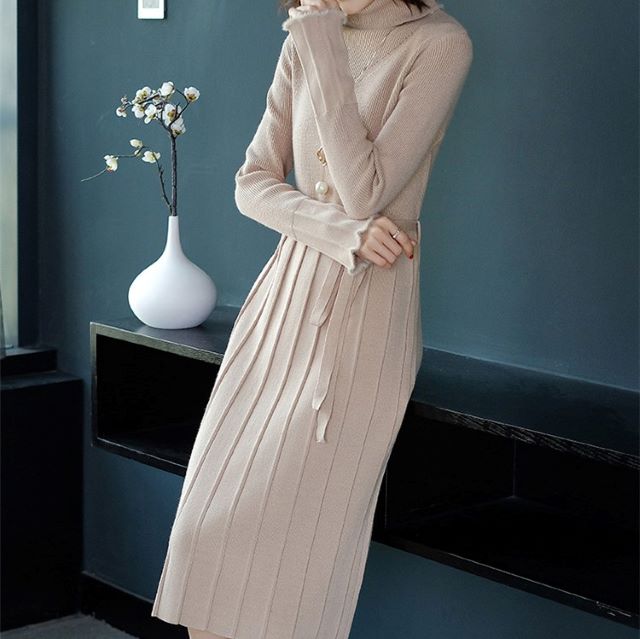 ブルー 春服 ニット 無地 ハイネック ハイウエストの通販はau Pay マーケット Prism One Au Pay マーケット店 レディース ワンピース ニットワンピース ロング 長袖 冬春 30代 40代 ワンピース レディース アプリコッ Www Asliekna Lt