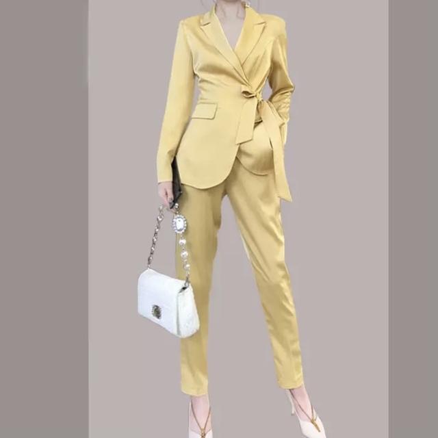 圧倒的高評価 セットアップ パンツスーツ レディース おしゃれ 女性 ウエストリボン パンツ お呼ばれドレス オフィスカジュアル 細見え 体型カバー お スプリングフェア Jmbsr Com Ng