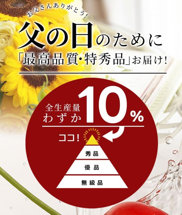 父の日のために「最高品質・特秀品」お届け! 全生産量のわずか10%