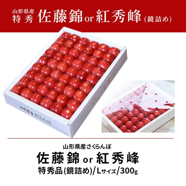 山形県産 さくらんぼ 佐藤錦 特秀 L玉 300g