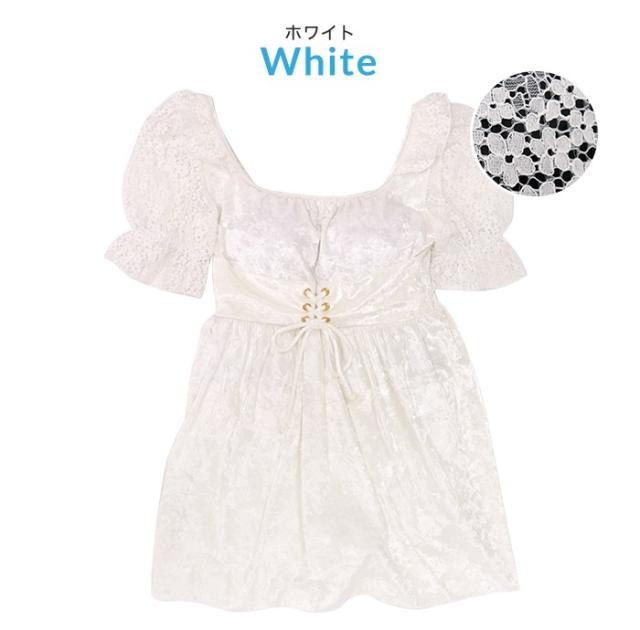 格安即決 水着 レディース ワンピース 体型カバー レース ベロア パフスリーブワンピース 水着 白 ママ水着 オトナ女子 30代 40代 50代 代 オー おしゃれ Www Iacymperu Org