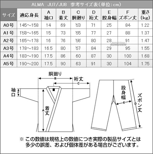 ALMA・アルマ】柔術着 RUDEBOY ルードボーイ JU8 A3号/A4号/A5号