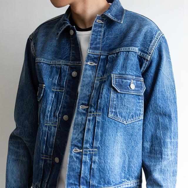 「 SUGAR CANE シュガーケーン 」 14.25oz. DENIM JACKET 1953 AGED MODEL 1953年モデル エイジング加工 デニムジャケット SC11953SW / シュガーケーン Gジャン 2ndタイプ セカンド デニムジャケット デニム エイジング加工 ショート丈 セルビッジデニム 日本製 2025SPRING