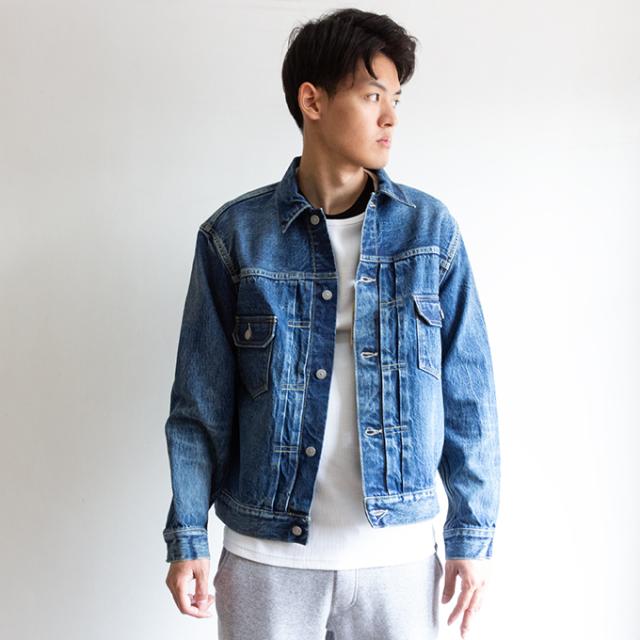 「 SUGAR CANE シュガーケーン 」 14.25oz. DENIM JACKET 1953 AGED MODEL 1953年モデル エイジング加工 デニムジャケット SC11953SW / シュガーケーン Gジャン 2ndタイプ セカンド デニムジャケット デニム エイジング加工 ショート丈 セルビッジデニム 日本製 2025SPRING