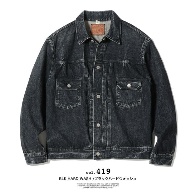 「 SUGAR CANE シュガーケーン 」 14.25oz. BLACK DENIM JACKET 1953 AGED MODEL ブラック デニム ジャケット SC15650H / Gジャン 2ndタイプ セカンド デニムジャケット ブラックデニム エイジング加工 ショート丈 セルビッジデニム 日本製 メンズ
