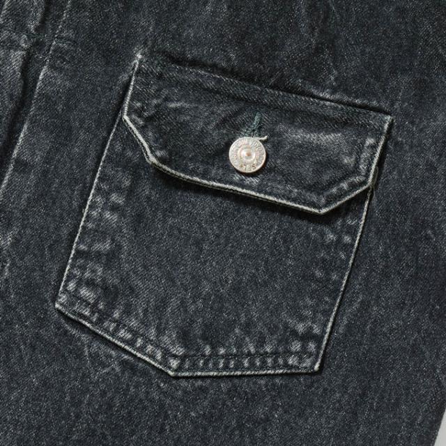 「 SUGAR CANE シュガーケーン 」 14.25oz. BLACK DENIM JACKET 1953 AGED MODEL ブラック デニム ジャケット SC15650H / Gジャン 2ndタイプ セカンド デニムジャケット ブラックデニム エイジング加工 ショート丈 セルビッジデニム 日本製 メンズ