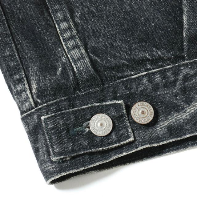 「 SUGAR CANE シュガーケーン 」 14.25oz. BLACK DENIM JACKET 1953 AGED MODEL ブラック デニム ジャケット SC15650H / Gジャン 2ndタイプ セカンド デニムジャケット ブラックデニム エイジング加工 ショート丈 セルビッジデニム 日本製 メンズ