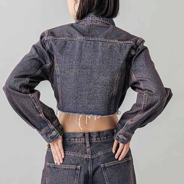 X-girl エックスガール 」 OVERDYED DENIM JACKET X-girl