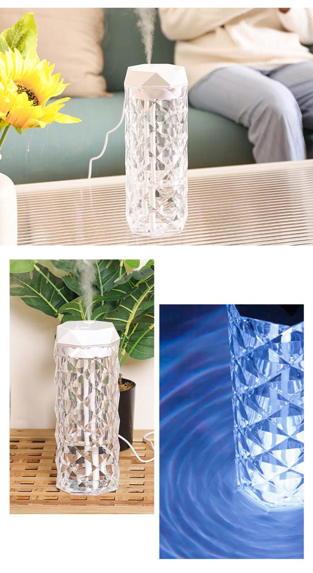 加湿器,超音波式,キラキラ,韓国,北欧,大容量,1L,卓上,シンプル,ベッドサイド,オフィス,ランプ,ライト,照明,かわいい,おしゃれ,女性,人気,ポータブル,USB,LED,ライト,間接照明,光る