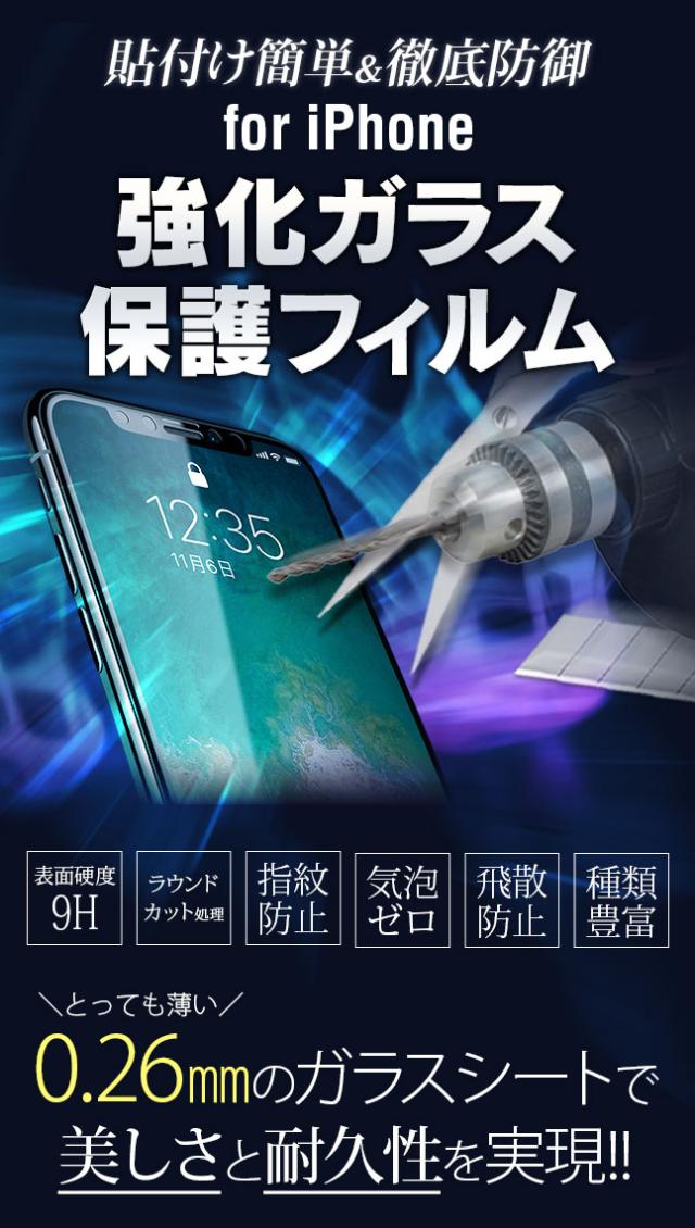 iPhone用 強化ガラス保護フィルム