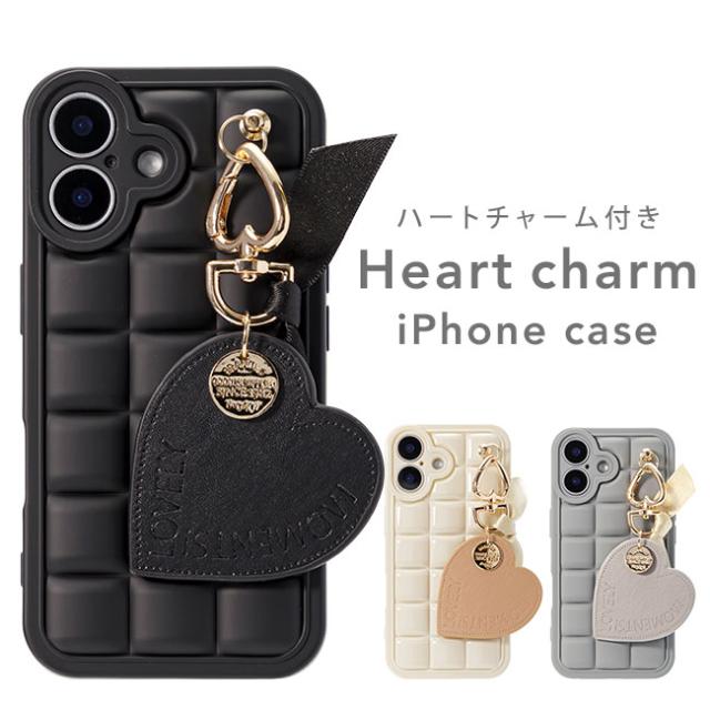 iphoneケース,韓国,ぷっくり,ぽこぽこ,ぷくぷく,3D,立体,キルティング,タイル,ハート,ストラップ,チャーム,かわいい,おしゃれ,シンプル,女子,シンプル,人気,トレンド,くすみカラー,淡色