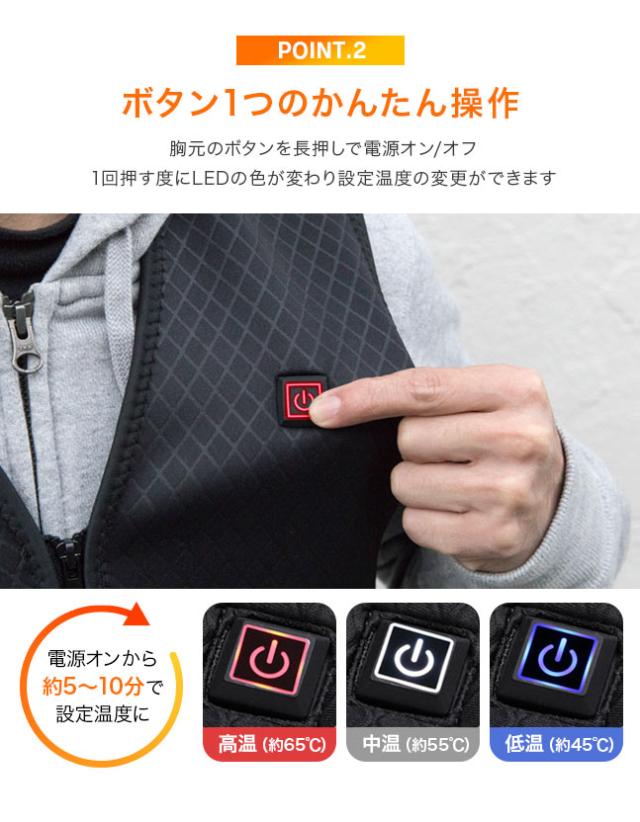 電熱,ヒートベスト,USB,あったかグッズ,防寒対策,ポータブル,加熱式,ジャケット,男女兼用,洗える,洗濯,軽量,インナー,アウター,温かい