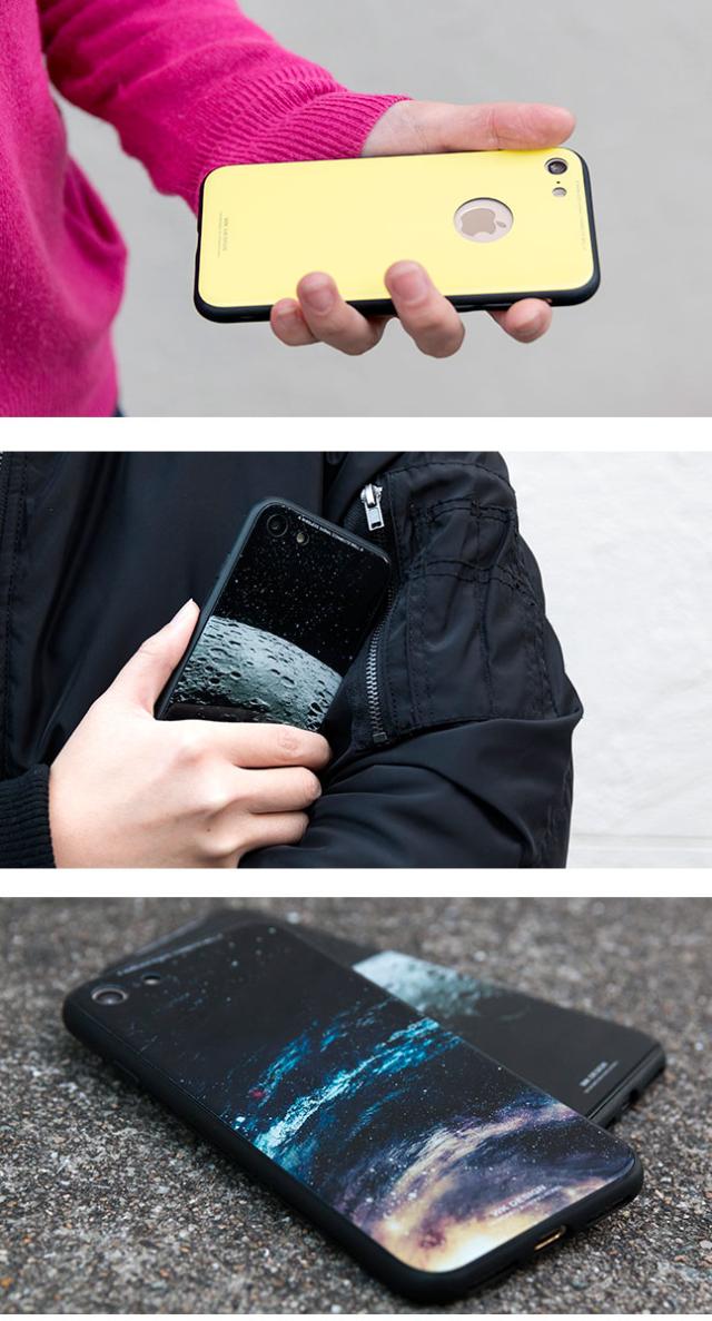 iPhone,ケース,カバー,ガラス,背面ガラス,シンプル,スリム,強化ガラス,耐衝撃,軽量,iPhone7,iPhone8,iPhoneX