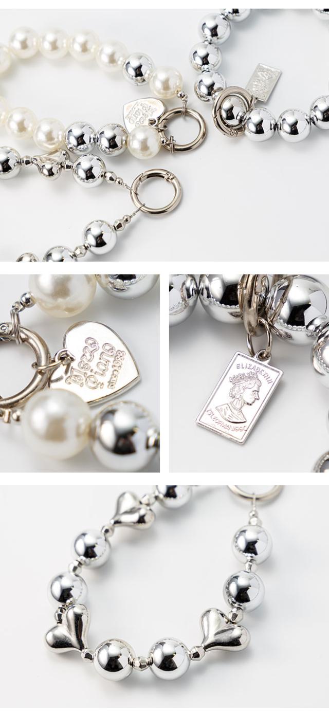 スマホストラップ,ビーズ,韓国,シルバー,ゴージャス,高見え,ブレスレット,かわいい,おしゃれ,落下防止,スマホ,ストラップ,手首,スマホハンドストラップ,挟むだけ,スマートフォン,リストストラップ