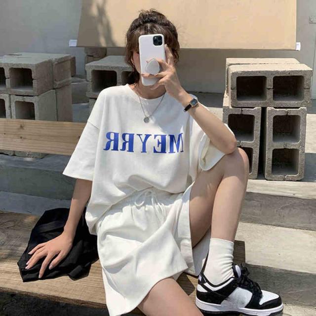 ゆったりセットアップ♡シンプル春夏コーデ クールな半袖