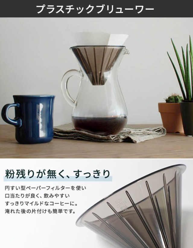 コーヒーカラフェセット プラスチック 600ml 4cups [コーヒーメーカー コーヒーポット コーヒーサーバー 耐熱ガラス  ハンドドリップ]新生｜au PAY マーケット