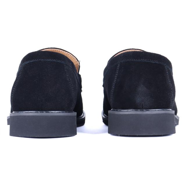 ビットローファー メンズ 本革  スエード Uチップモカ 3E 歩きやすい 2.5cmヒール カジュアル No.6358 25.0cm〜27.0cm 黒 デデス