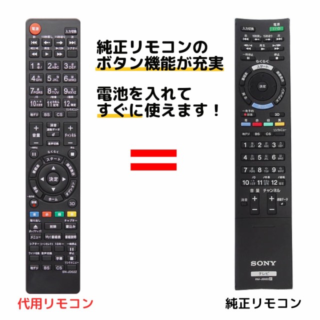 SONY テレビリモコン RM-J927