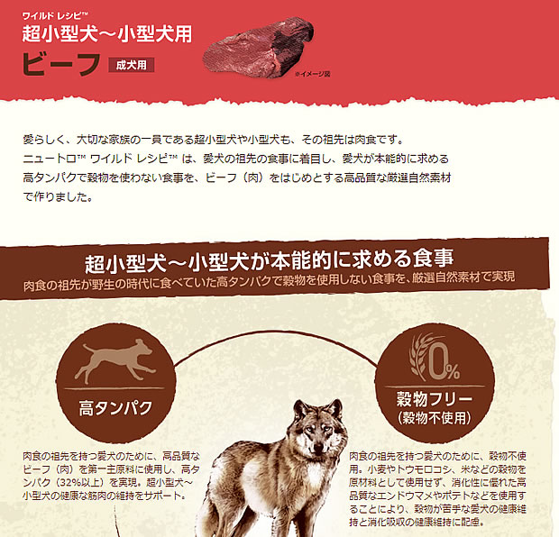 ワイルドレシピ ビーフ成犬