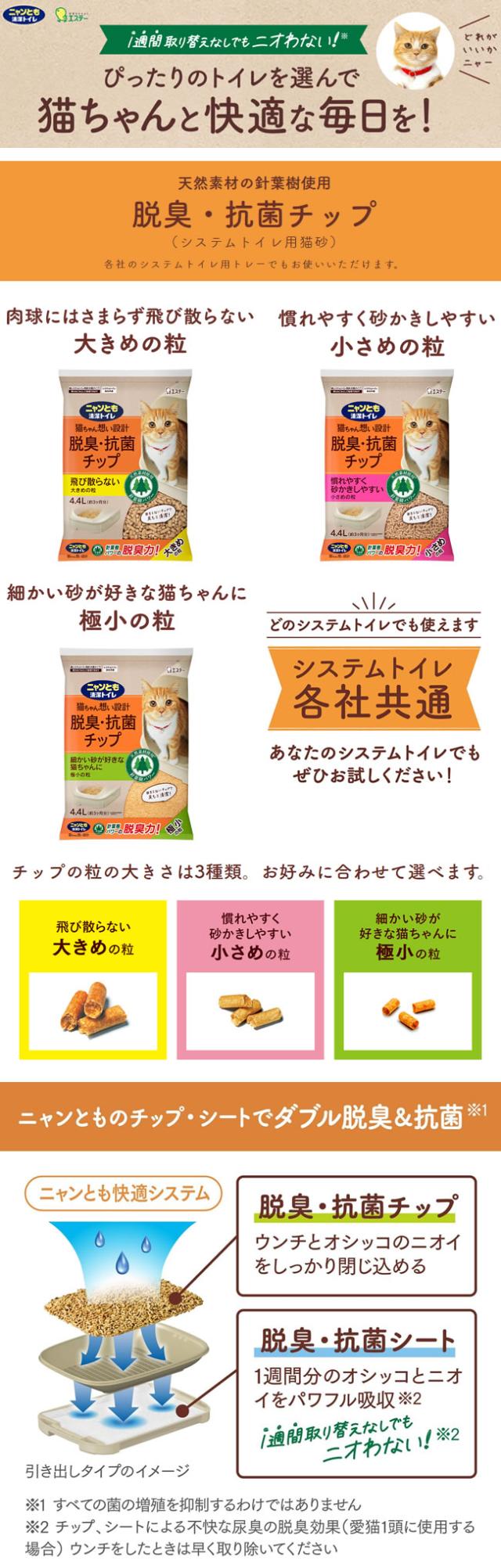 エステー ニャンとも清潔トイレ 脱臭・抗菌 チップ
