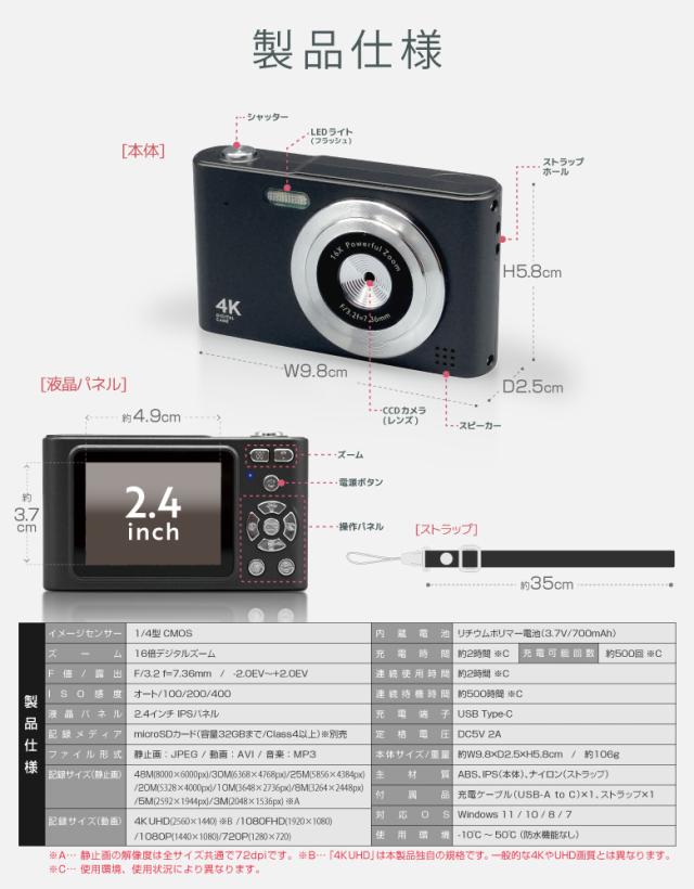 多機能デジタルカメラ