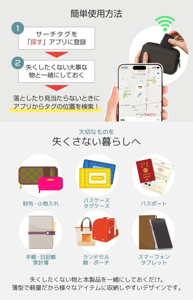 薄型サーチタグ