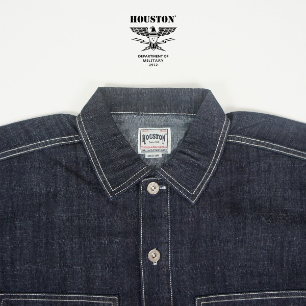 HOUSTON ヒューストン / USA COTTON DENIM ARMY PULLOVER SHIRT USA