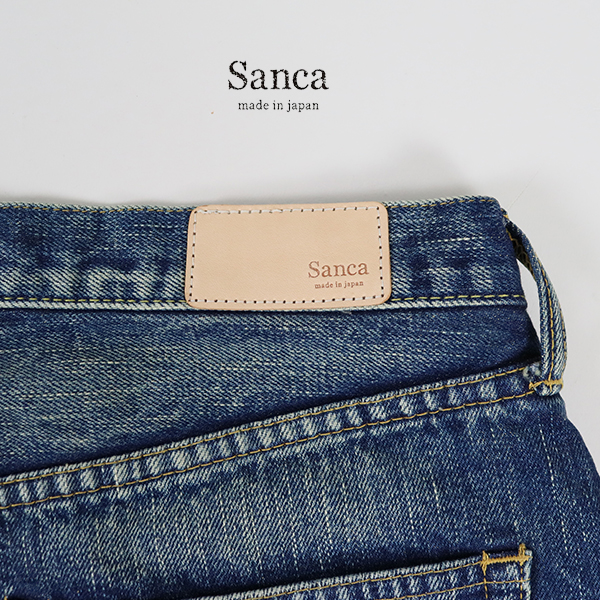 サンカ Sanca / 15.5OZ DENIM 5P TAPERED FIT USED INDIGO / S25FPT02 / テパードデニムパンツ / ユーズド加工 / メンズ / 日本製 デニム