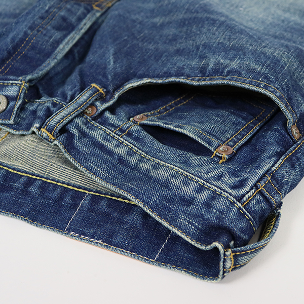 サンカ Sanca / 15.5OZ DENIM 5P TAPERED FIT USED INDIGO / S25FPT02 / テパードデニムパンツ / ユーズド加工 / メンズ / 日本製 デニム