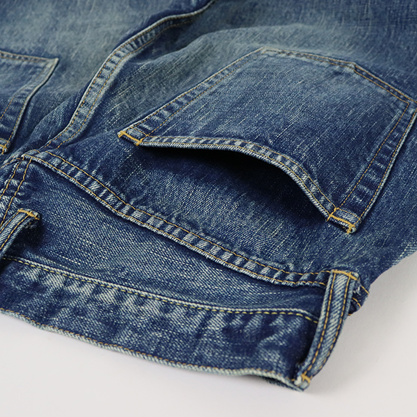 サンカ Sanca / 15.5OZ DENIM 5P TAPERED FIT USED INDIGO / S25FPT02 / テパードデニムパンツ / ユーズド加工 / メンズ / 日本製 デニム