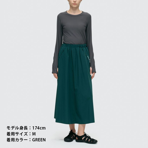 ワイルドシングス WILDTHINGS / ラックススカート LAX SKIRT / WTL25025AD / ロングスカート / 伸縮性 / シンプル / レディース / 2025春夏 20%OFF / ワイルドシングス WILDTHINGS / ラックススカート LAX SKIRT