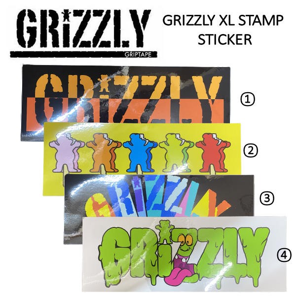 【GRIZZLY】グリズリー XL STAMP STICKER ステッカー ベアー