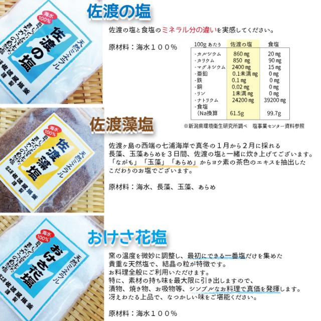 佐渡の塩 種類